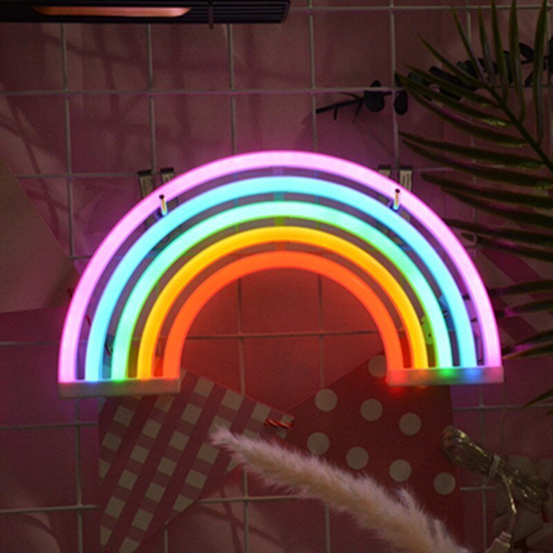 home accessories neon rainbow sign night light led lamp bedroom decor forevenda