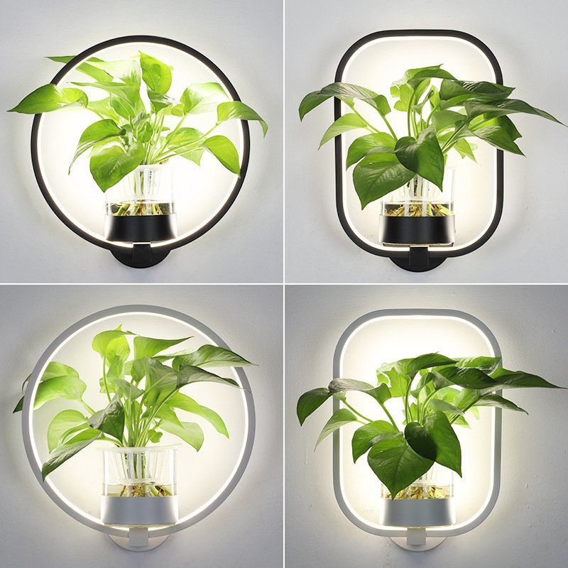 hydroponic plant wall lamp modern living room lighting