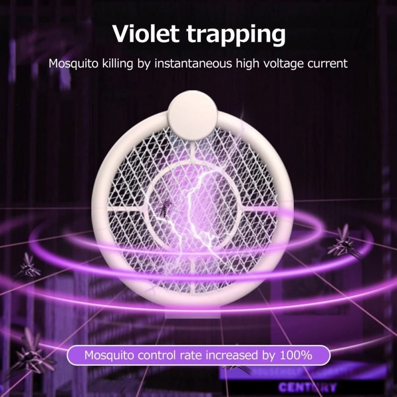 foldable electric mosquito swatter cordless battery power electric insects zappers fly killer