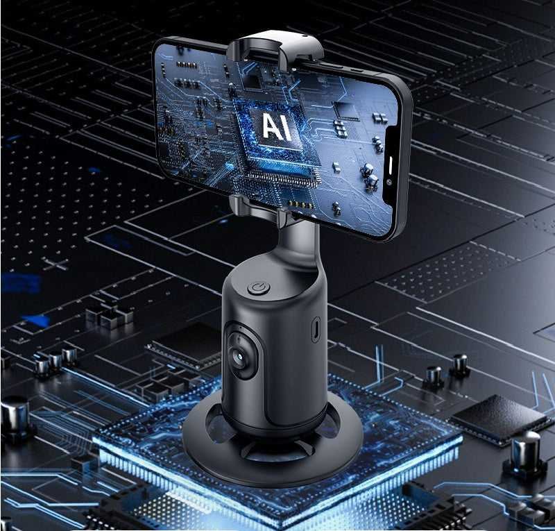 mini ai-powered 360 smart tracking phone holder stabilizer