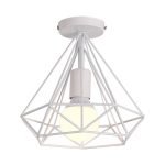 industrial ceiling light lamp vintage lighting iron cage design retro style