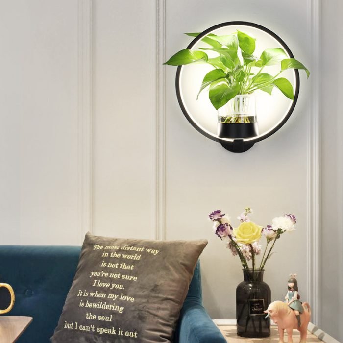 hydroponic plant wall lamp modern living room lighting