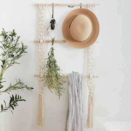 boho bohemian handmade cotton woven rope home decor decoration
