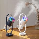 negative ion purification air humidifier adjustable angle silent moisturizing colorful atmosphere lights