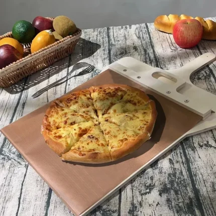 sliding pizza peel board pala wooden handle transfer kitchen gadget