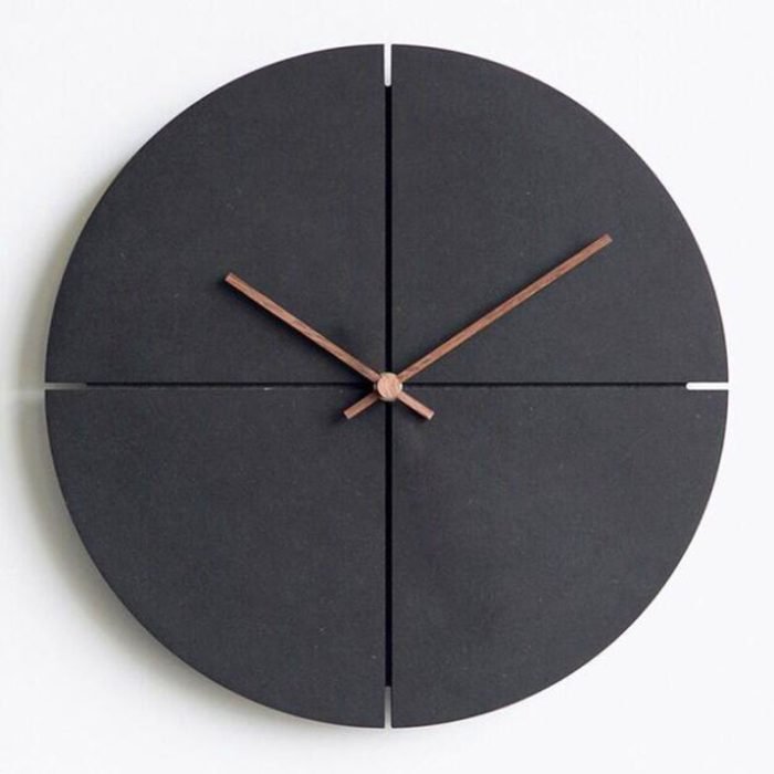 jelock modern and minimal wooden wall clock home decor
