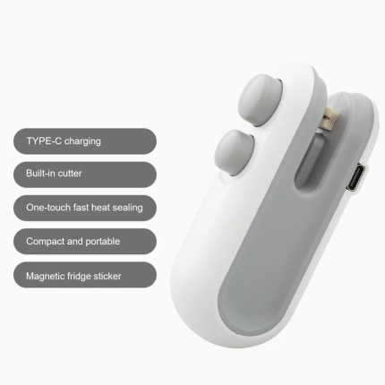 chip bag sealing machine handheld heat sealer portable usb rechargeable food bag kitchen gadgets