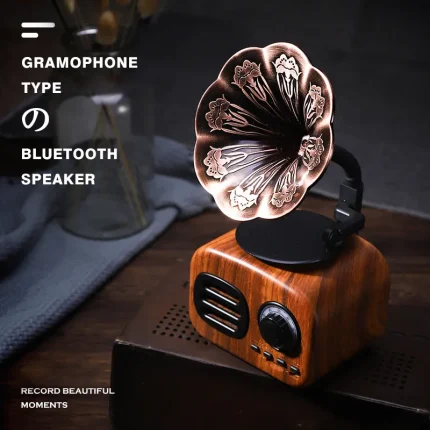 bluetooth speaker retro sound clear audio crisp bluetooth 4.1 usb charging vintage style echotune
