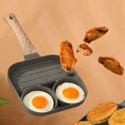 non-stick four-hole pan for omelette eggs and pancakes