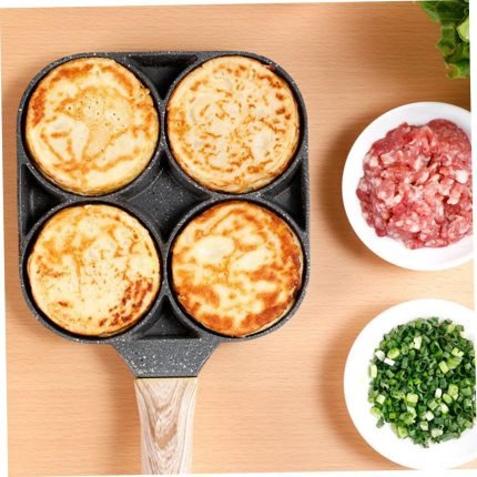 non-stick four-hole pan for omelette eggs and pancakes