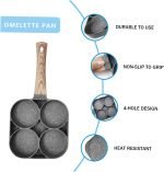 non-stick four-hole pan for omelette eggs and pancakes