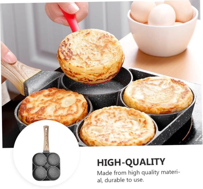 non-stick four-hole pan for omelette eggs and pancakes
