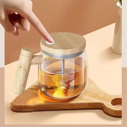 self mixing glass mug 400ml electric high speed cup self stirring