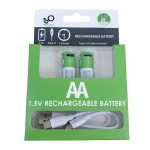 high capacity 2600mwh aa rechargeable batteries fast usb type-c charging 1200 cycles