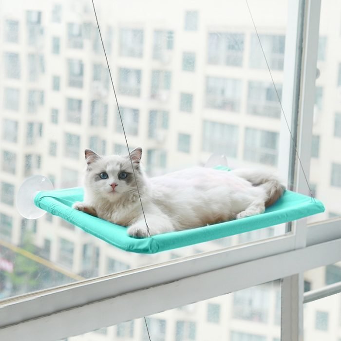 hanging pet cat hammock bed sturdy steel wire & breathable oxford fabric