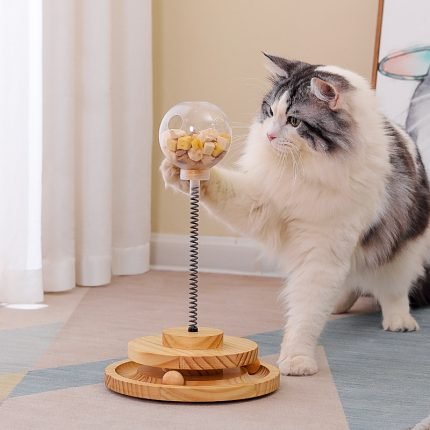 interactive pet treats dispenser toy catnip feeder cat small dogs
