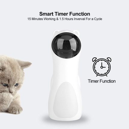 interactive automatic rotating cat pet laser pointer toy usb adjustable angles silent motor