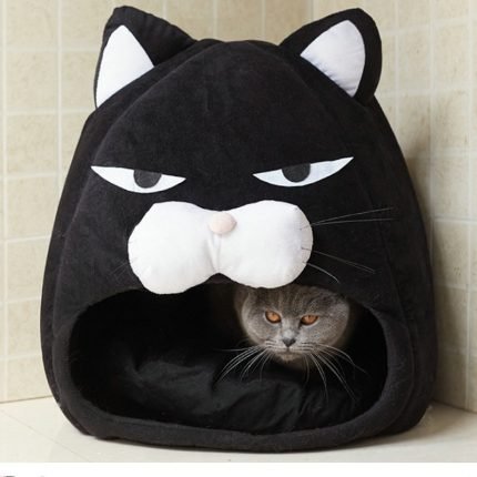 lazy cat shaped soft pet bed round bed nest cats small dogs