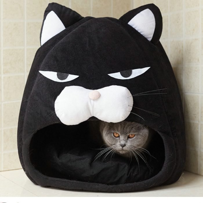 lazy cat shaped soft pet bed round bed nest cats small dogs