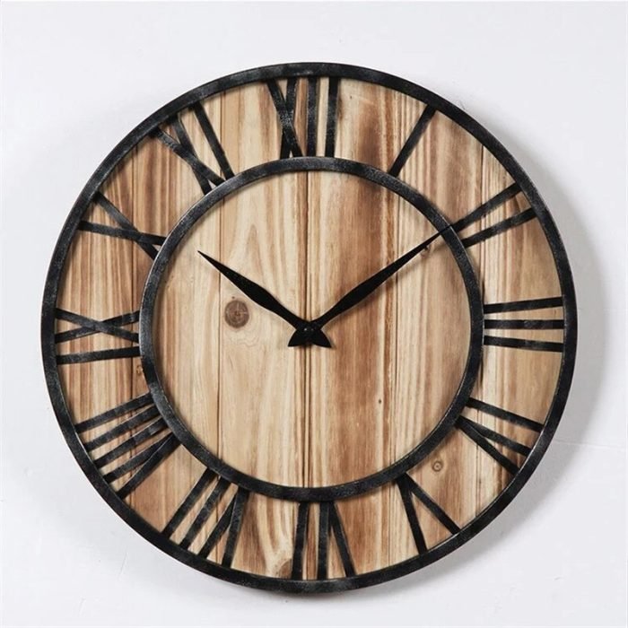nordic style metal round wall clock home decor