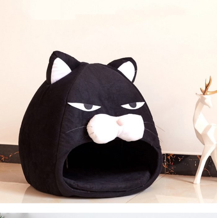 lazy cat shaped soft pet bed round bed nest cats small dogs