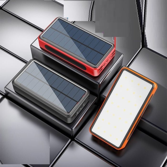 solar power bank fast solar charging large capacity smartphone accessories