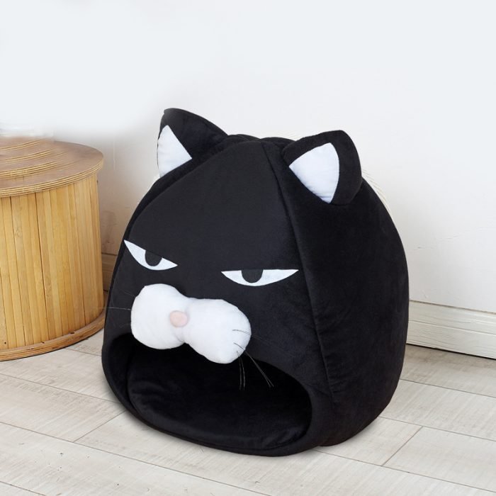 lazy cat shaped soft pet bed round bed nest cats small dogs