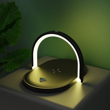 led night light lamp wireless charger station phone stand fast charging