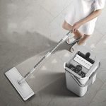 self cleaning hand-free flat mop and bucket wet and dry system