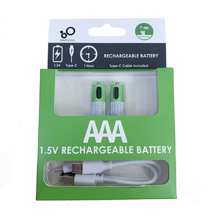high capacity 2600mwh aa rechargeable batteries fast usb type-c charging 1200 cycles