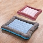 pet bed with built in cooling pad dogs cats cooling mat summer
