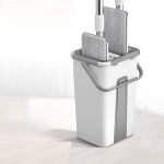 self cleaning hand-free flat mop and bucket wet and dry system