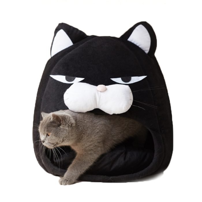 lazy cat shaped soft pet bed round bed nest cats small dogs