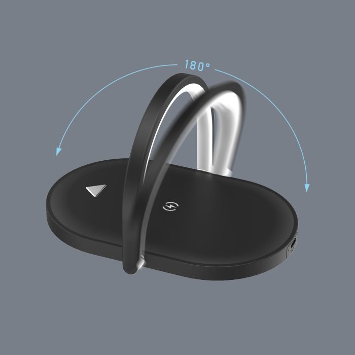 led night light lamp wireless charger station phone stand fast charging