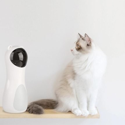 interactive automatic rotating cat pet laser pointer toy usb adjustable angles silent motor