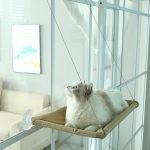 hanging pet cat hammock bed sturdy steel wire & breathable oxford fabric