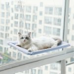 hanging pet cat hammock bed sturdy steel wire & breathable oxford fabric