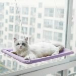 hanging pet cat hammock bed sturdy steel wire & breathable oxford fabric