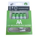 high capacity 2600mwh aa rechargeable batteries fast usb type-c charging 1200 cycles