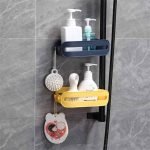 adjustable 2-in-1 sink organizer sponge holder kitchen bathroom faucets