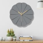modern and silent wall clock with contemporary stylish decoration