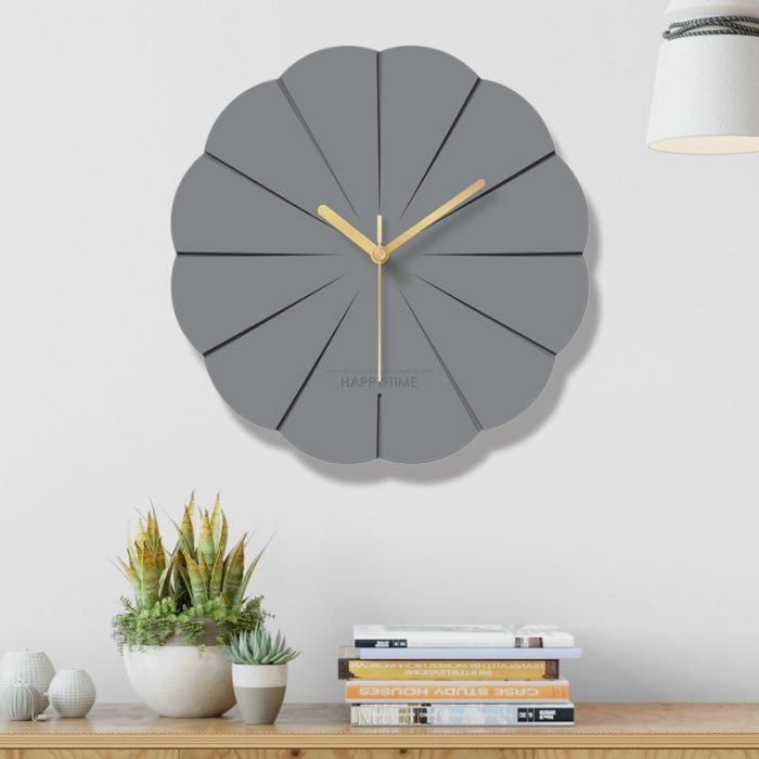 modern and silent wall clock with contemporary stylish decoration