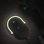 led night light lamp wireless charger station phone stand fast charging