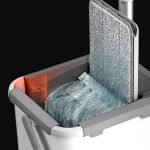 self cleaning hand-free flat mop and bucket wet and dry system