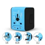 universal international travel adapter 5 in 1 power plug with usb-c usb-a ports covers 200 countries