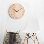 silent modern solid wooden wall clock home decor living room