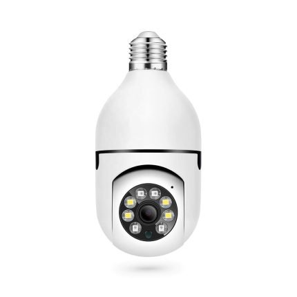 360 degree panoramic light bulb security camera 1080p hd wi fi infrared night vision