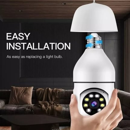 360 degree panoramic light bulb security camera 1080p hd wi fi infrared night vision
