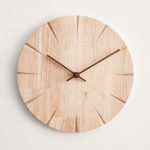 silent modern solid wooden wall clock home decor living room