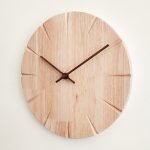 silent modern solid wooden wall clock home decor living room